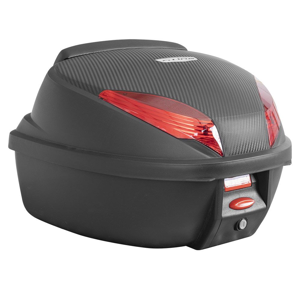 Top Case Moto 35L Imperméable ABS – Avec Serrure – Blanc, Pour Scooter Et Moto (41x37x27 Cm)